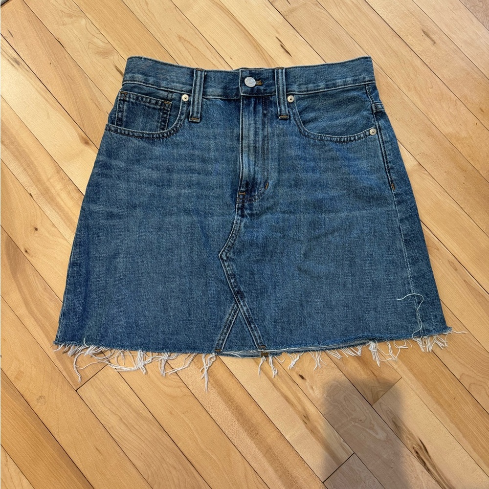 Madewell Rigid Denim A-Line Mini Skirt